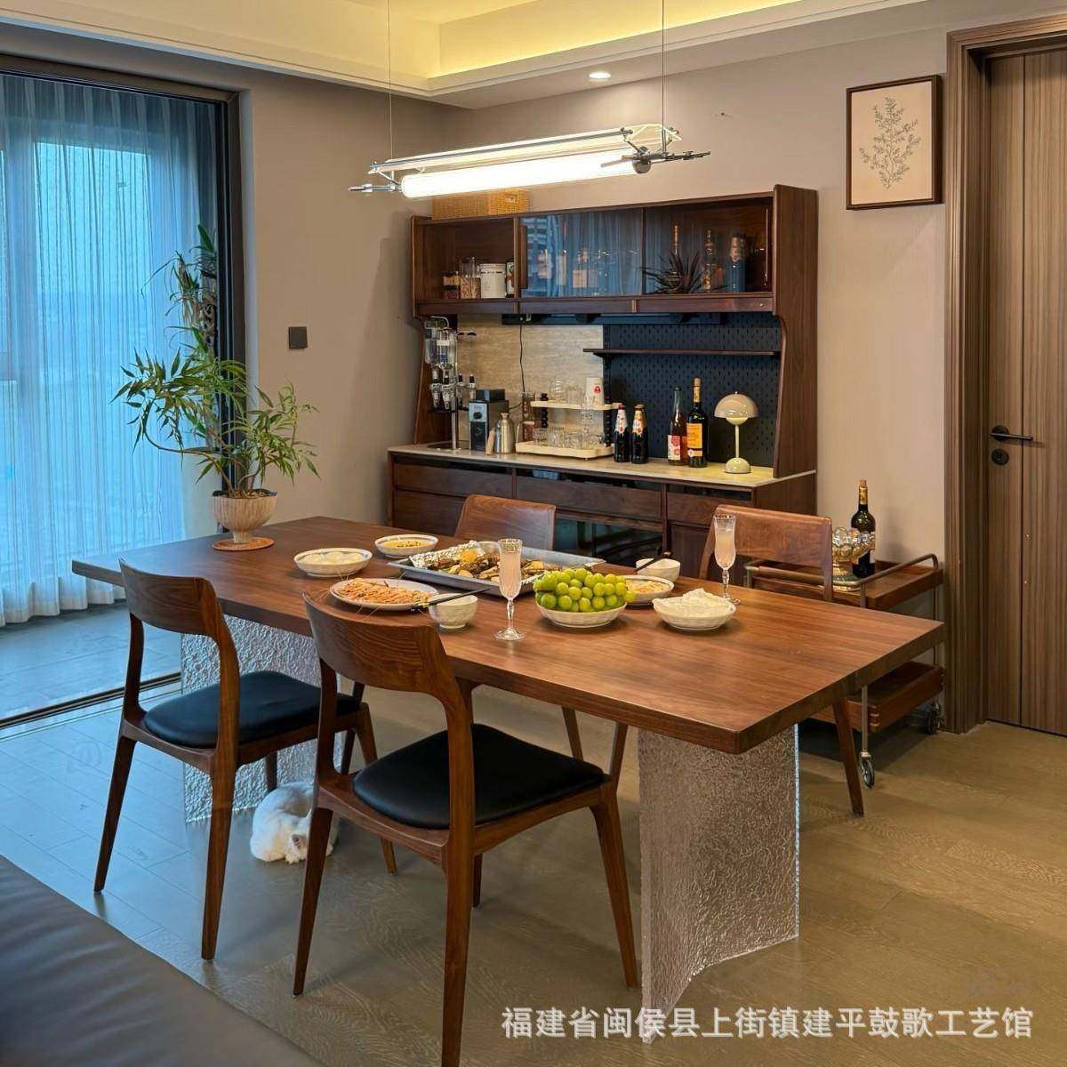 北美胡桃木餐新中阳桌台茶桌小型泡茶式桌椅组合简约实MKK木茶几,商业/办公家具,茶台/茶桌,淘宝优惠券,粉丝福利购,淘宝优惠卷