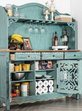式复古边柜地中海29780风两门三餐门酒柜玄关柜客厅房收纳柜储美