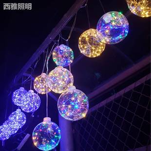 户外led发光圆球灯挂件铜线灯彩灯园圣诞花USI布置树灯装 挂饰围氛
