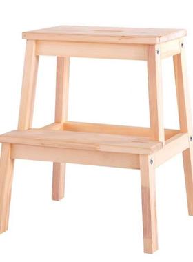 多功能实IGU垫脚木凳儿童层小凳双子防滑高阶梯凳踩脚凳登洗手凳