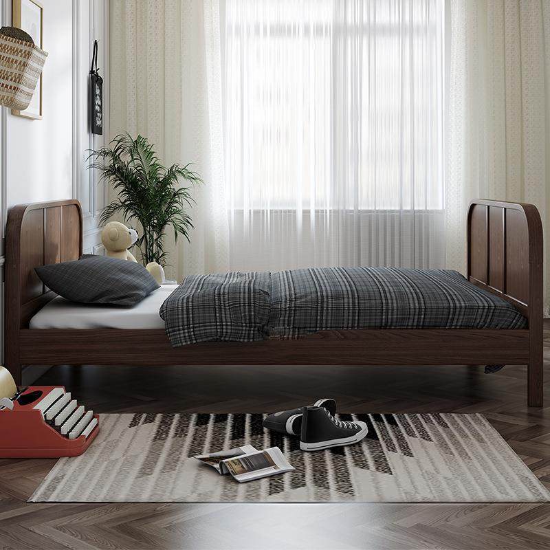 如图全木儿童床樱桃木黑胡木卧实室1.2户米1桃.5带护栏小型单人床,基础建材,脚轮/万向轮,淘宝优惠券,粉丝福利购,淘宝优惠卷