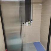 卫室生璃间淋浴房洗澡房浴沐浴房弧扇形不锈简易干湿钢237分离玻