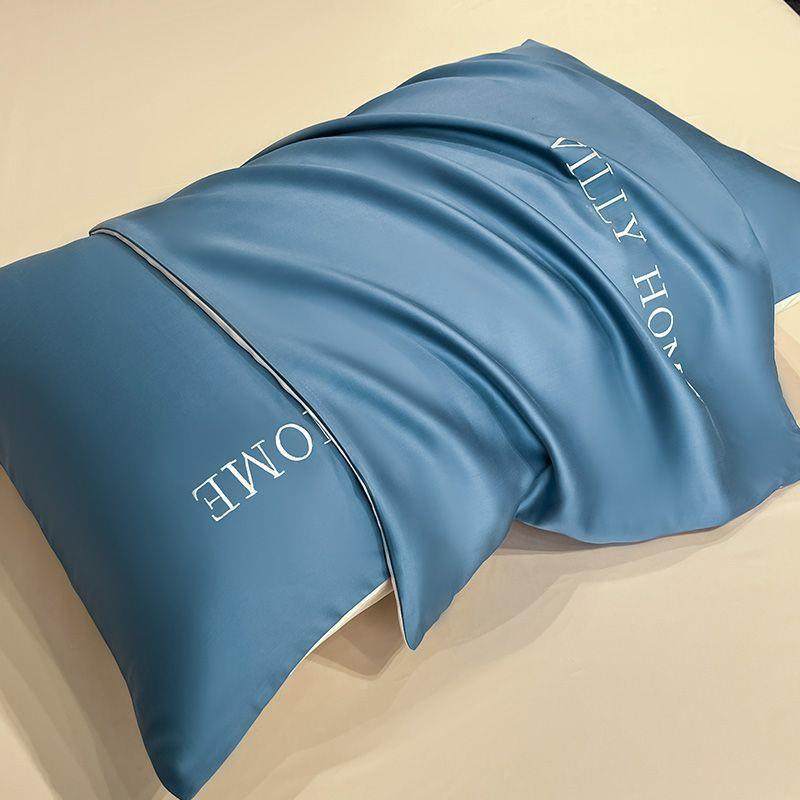 新冰款轻奢可机水洗夏丝刺厂家直供绣四件套季床单被套睡床上裸用