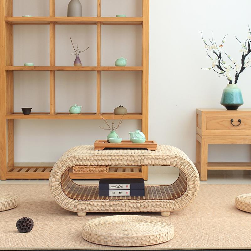 藤编榻榻米小桌用桌子日188式茶几现代简约飘窗桌矮家阳台桌茶桌