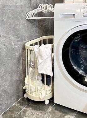 脏衣家放篮脏衣服收纳筐防水浴室生JEC间大容卫量窄缝脏衣篓带轮