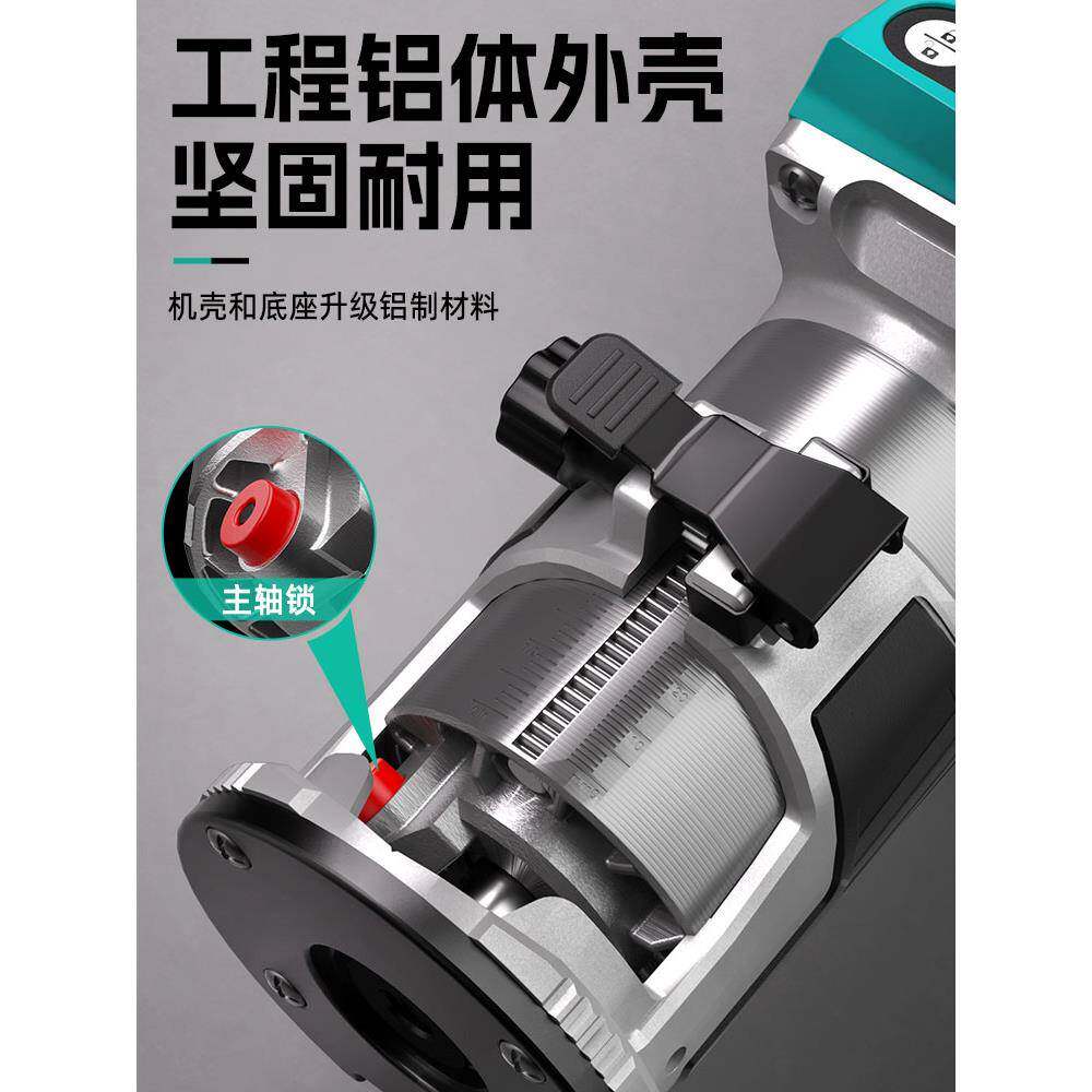 无品牌/小伯尔特无刷锂电修边机电式铝多功能木充工开槽机塑板雕