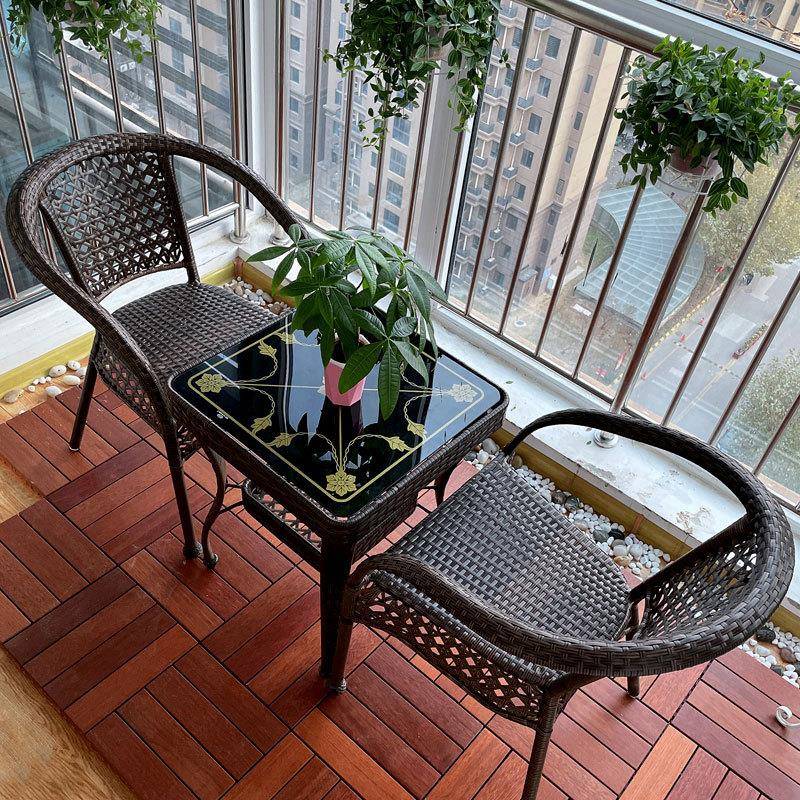 批藤椅几三件套茶桌休台PT001阳小桌椅室外庭院户外露台闲椅子茶