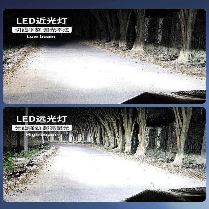 113-4-1-17-19款现代图LED大灯超亮名S6远光近光改装聚光白6光灯