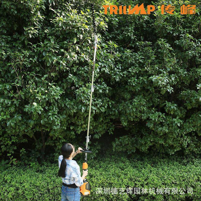 峰电动高枝绿篱机58宽V可伸缩传高空TPPT5620粗枝剪剪充电式修枝