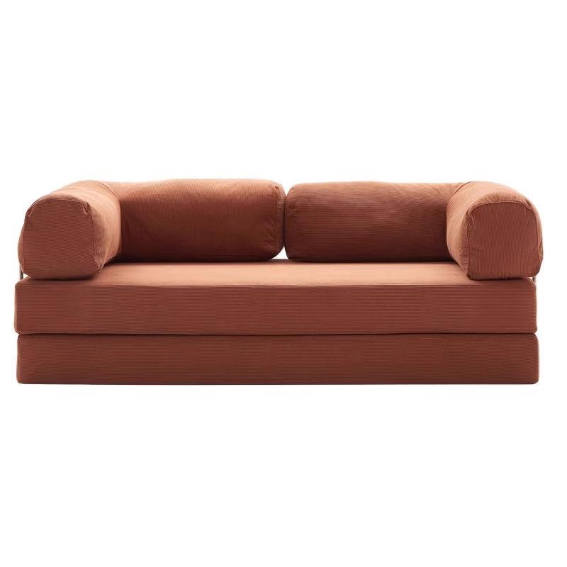 古布艺复沙发床折叠两用客厅懒人真沙发意式极简灯芯绒空Mr-036缩