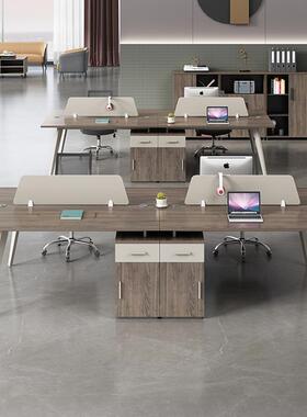 现代简约办BK202310桌椅公办公电脑桌四六人位组合办桌屏公风卡室