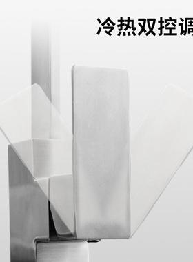 出拉丝0方形龙头冷热38177水旋转水34不钢喷头厨锈房水槽节水家用