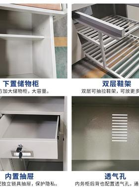 214钢单人37278双层上下床钢0床制单双人内务更衣柜加厚学习桌制