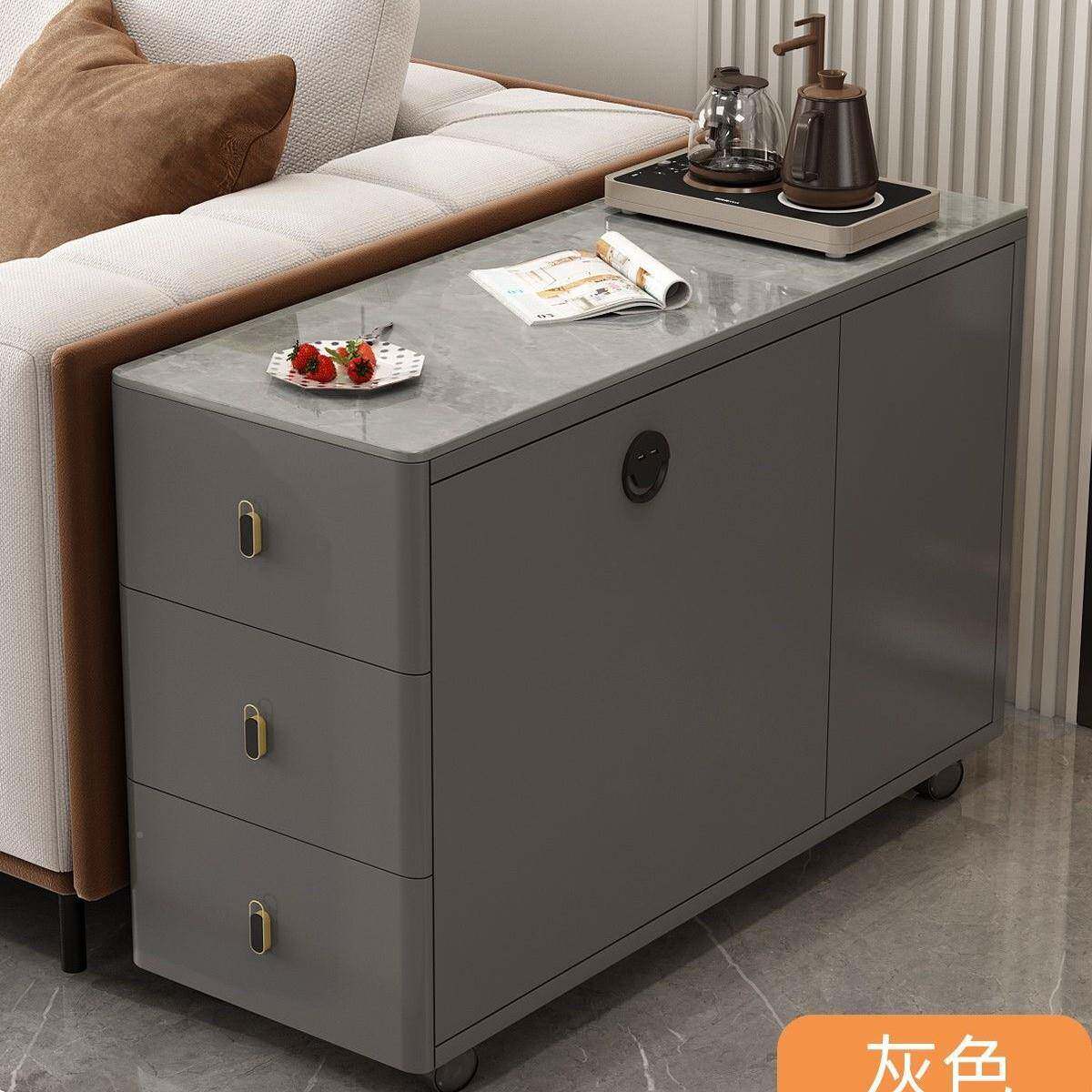 沙发边柜侧边柜AL001岩板轻约边几客厅家用边几简现代茶奢几移动