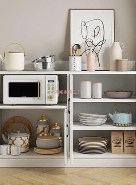 餐边柜出租屋柜靠墙一体储物层碗柜厨房放家多用橱微碗波QGM炉置
