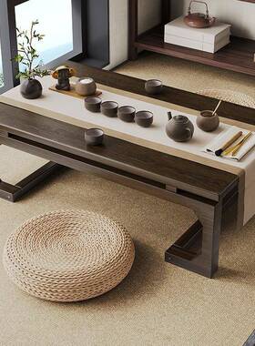 卧地坐地矮桌中式楠竹实榻茶几炕桌飘小窗木桌子PCZ-022家用榻米