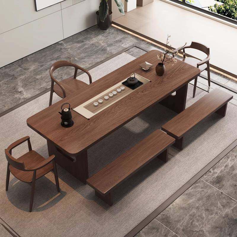 实VFC茶桌椅组合现木代简约轻奢阳台功办夫泡茶桌子公室中新式茶