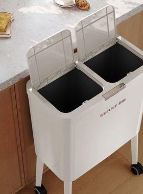 2025新弯腰高HBZ垃款分类垃圾桶免家用可移动大款号客厅厨房圾桶