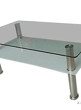 济多功家能时尚钢化玻璃方形双层经长现代简约用简易小KNS户型茶