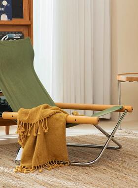 日躺式简约现代网沙发椅红ins午休折椅047叠椅懒人椅北欧单人休闲