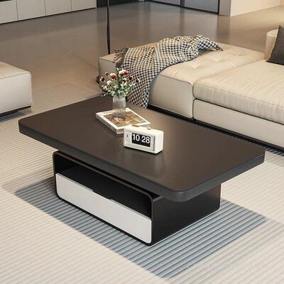 意现式轻奢极简岩形板茶几代小户型客家用长LFL方茶几桌高级厅感