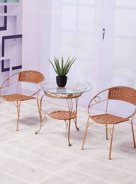 编藤椅子藤椅腾椅休餐闲XNW凳椅家用椅子出租房椅子板凳茶几阳台