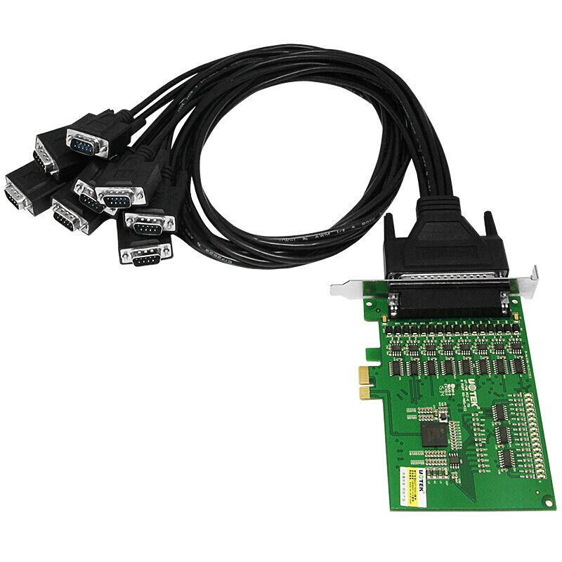 宇泰UT-798 pci-e转8口RS485/422多串口扩展卡工业级PCIE串口卡