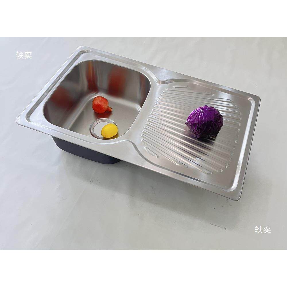 SU304不锈钢超小单槽带板吧台迷你小水房车水台上台S下槽斗7848洗