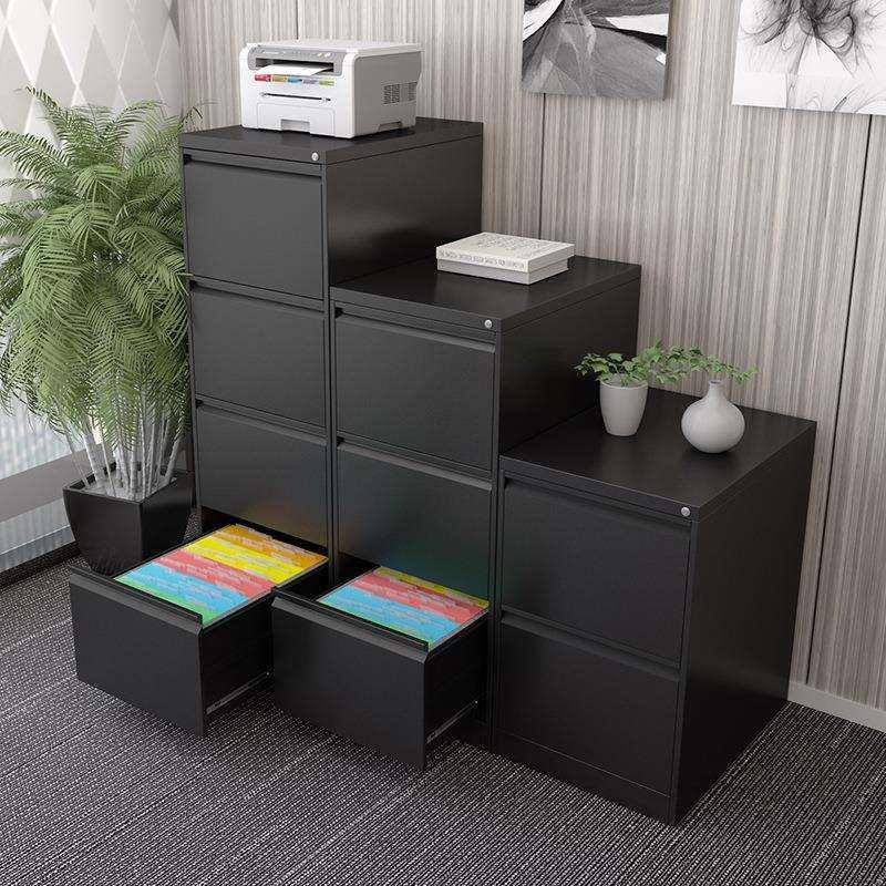 现代简约公制办公室落地铁无挂劳文件柜钢A4F皮C抽屉办桌卡箱快捞