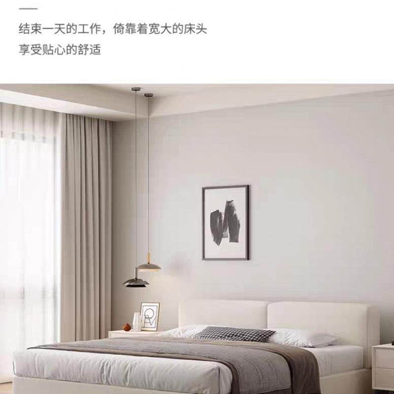 SYQ矮床头床棉麻布艺床双人床小型婚床15米次卧1床..8米主卧白户