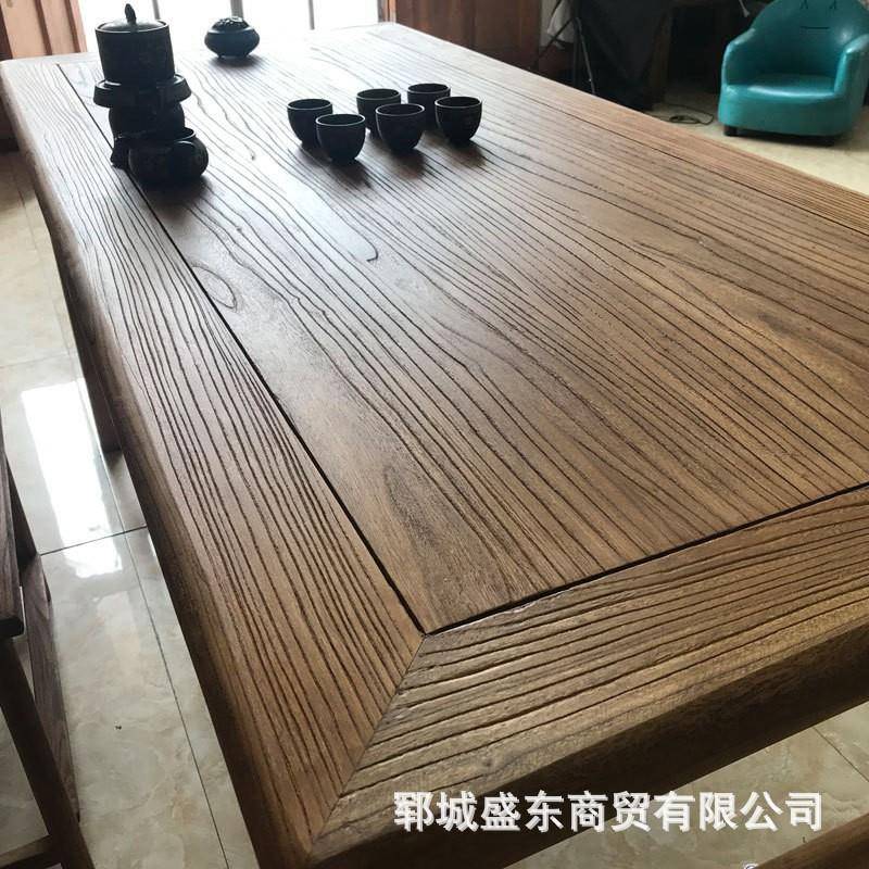 北木方老FIZ榆茶桌然纹理老门板自客厅书房茶桌子实木茶几喝长条