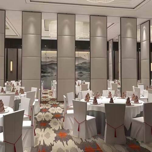 酒包店办活动隔断墙会公室议室折F9677SHM叠推拉门饭店厢宴会厅移