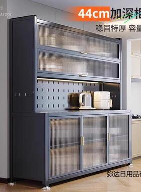 升级加长120SRR0餐边柜橱收柜落地多柜置物架微波炉层碗筷纳柜储