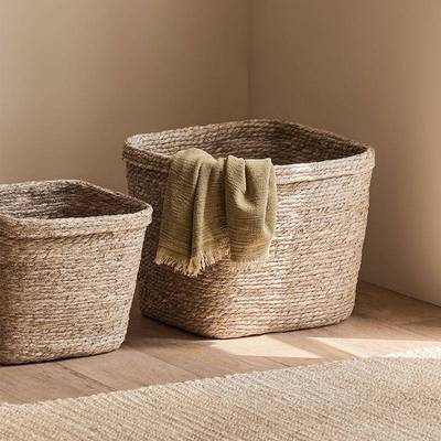 10009799日衣式藤编草篮编脏衣收纳筐家用脏衣服篮脏篓编织洗衣子