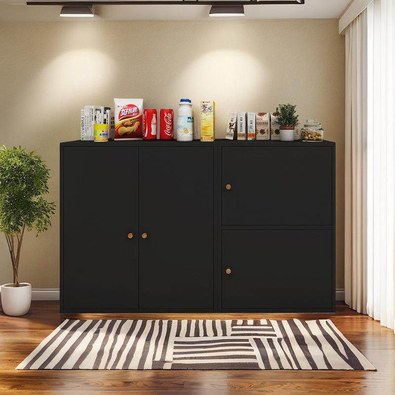 加厚餐柜铁皮纳柜约铁艺落地大容量CDP柜子边家用收酒柜客厅简阳