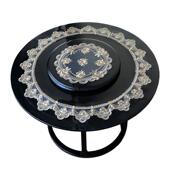 OF9D软F765T95M玻璃pv蕾丝圆c桌垫透明桌布防水圆油免洗茶几防垫