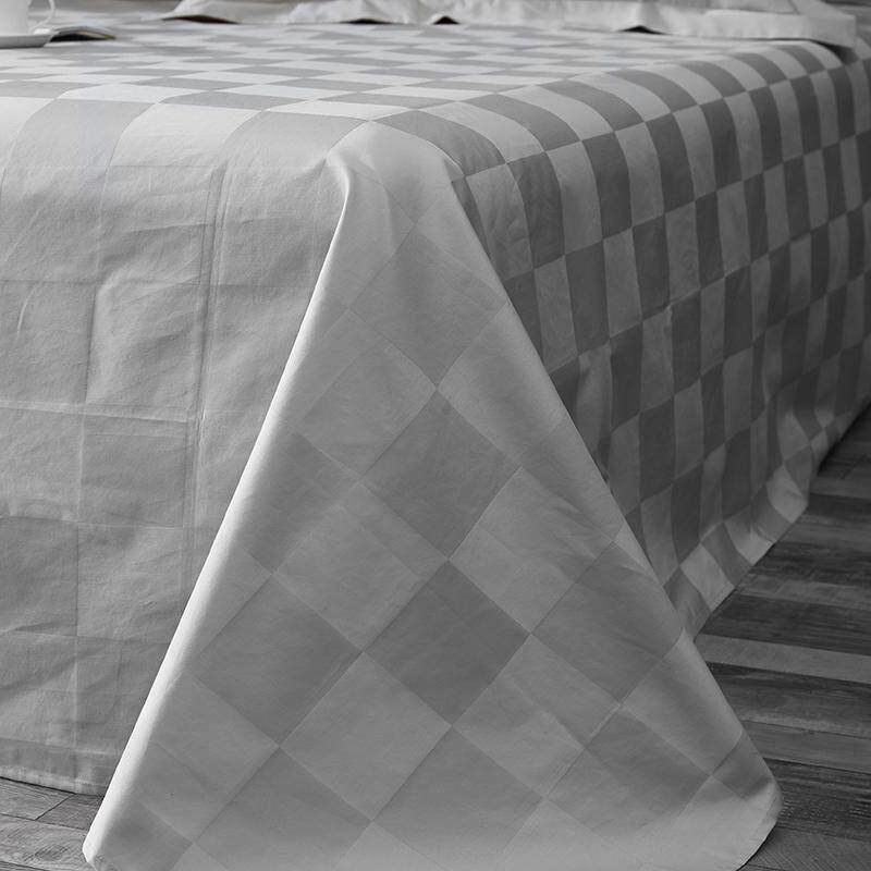 轻奢单简约纯色60支全棉四件贡套被全棉贡缎纯棉缎床套床笠床上用