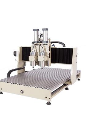 CNC600双主雕刻机数9控刻雕刻机PCNC6090VC铝板石材轴雕广告牌亚