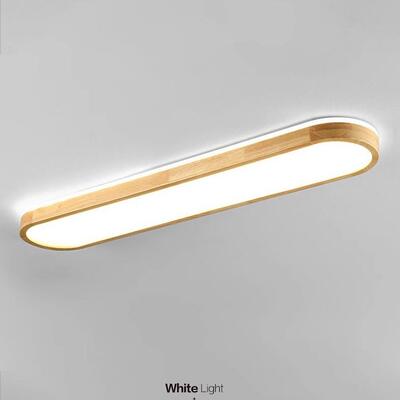 日式实木走20129长条过道餐灯简约灯中古风厅吸顶木色廊创意中山