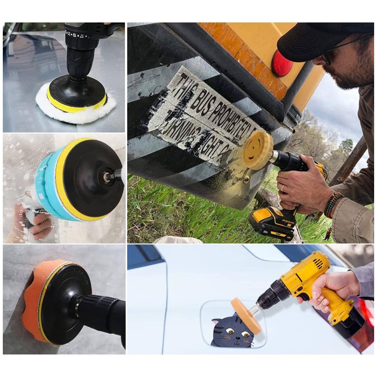 13件套13件套擦4英寸胶车贴花去除工具橡皮轮贴纸去除汽器带海绵