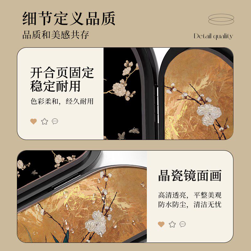 中古风高级感屏风桌面摆件玄关柜电视柜茶桌家居装饰品礼客厅摆画