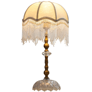 创意法式田园装饰台灯结婚卧室温馨床头灯公主风调光美式乡村灯具