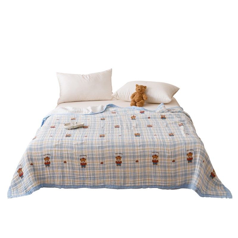 婴儿全棉纱布小毯子纯棉盖毯儿童毛巾被夏凉被午睡被子薄款空调被,床上用品,休闲毯/毛毯/绒毯,淘宝优惠券,粉丝福利购,淘宝优惠卷