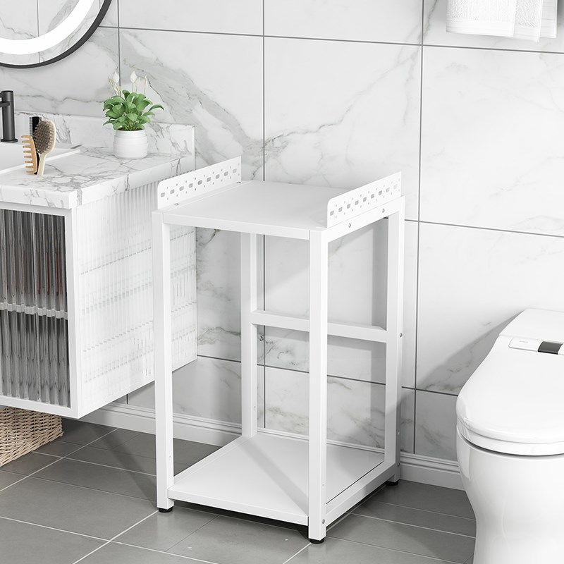 卫生间小型内衣洗衣机置物架子浴室阳台碳钢落地双层客厅饮水机架