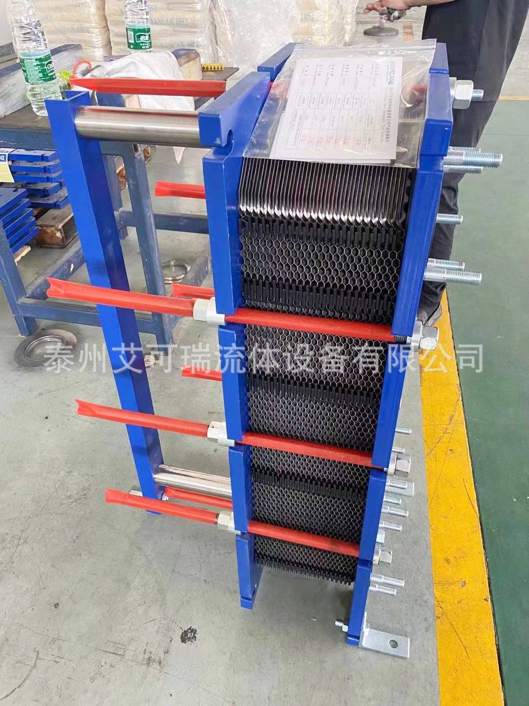 艾可瑞柴油机缸套水冷却板式换热器耐腐蚀海水板式冷却器钛板