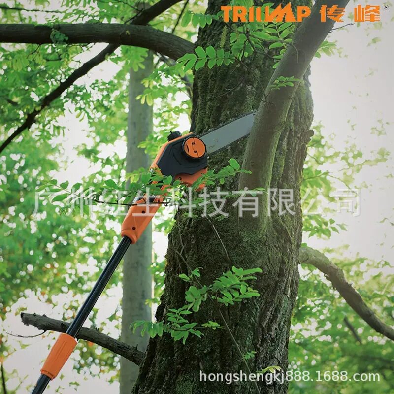传峰充电式高枝锯高空锯修枝锯修剪树枝锯电动伸缩杆链锯锯树神器