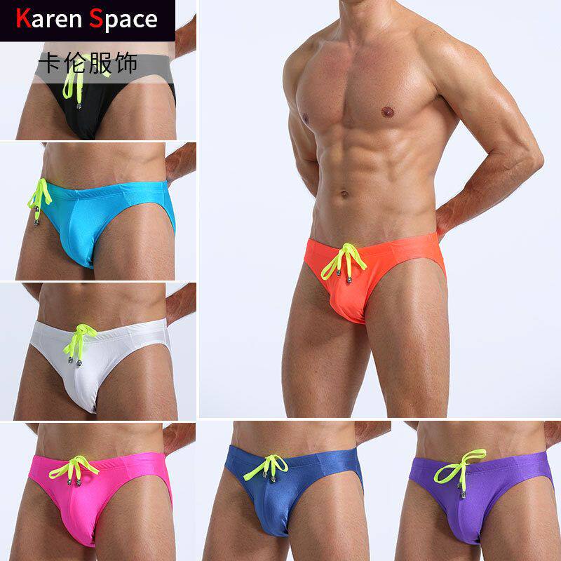 欧美系带三角泳裤男式泳裤速干游泳裤沙滩裤轻薄透气三角泳裤内裤