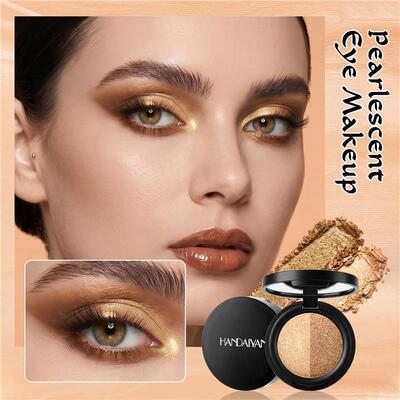 Two Tone Fine Shimmer Eyeshadow 大地粉紫双拼细闪眼影