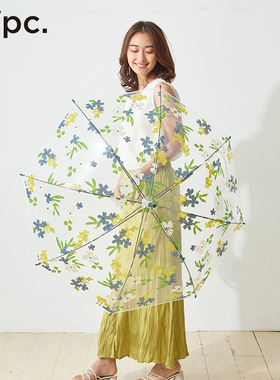 2021春夏新款Wpc.日系小清新长柄梦幻透明伞简约可爱防水拒水