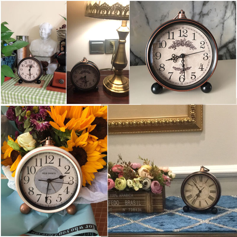 小型怀旧床头闹钟欧式座钟复古表摆台式钟表桌面摆件家用摆放时钟,家居饰品,台钟/闹钟,淘宝优惠券,粉丝福利购,淘宝优惠卷